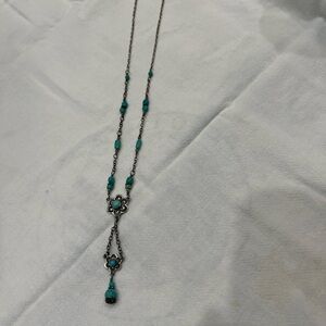 Don Lucas silver and turquoise necklace